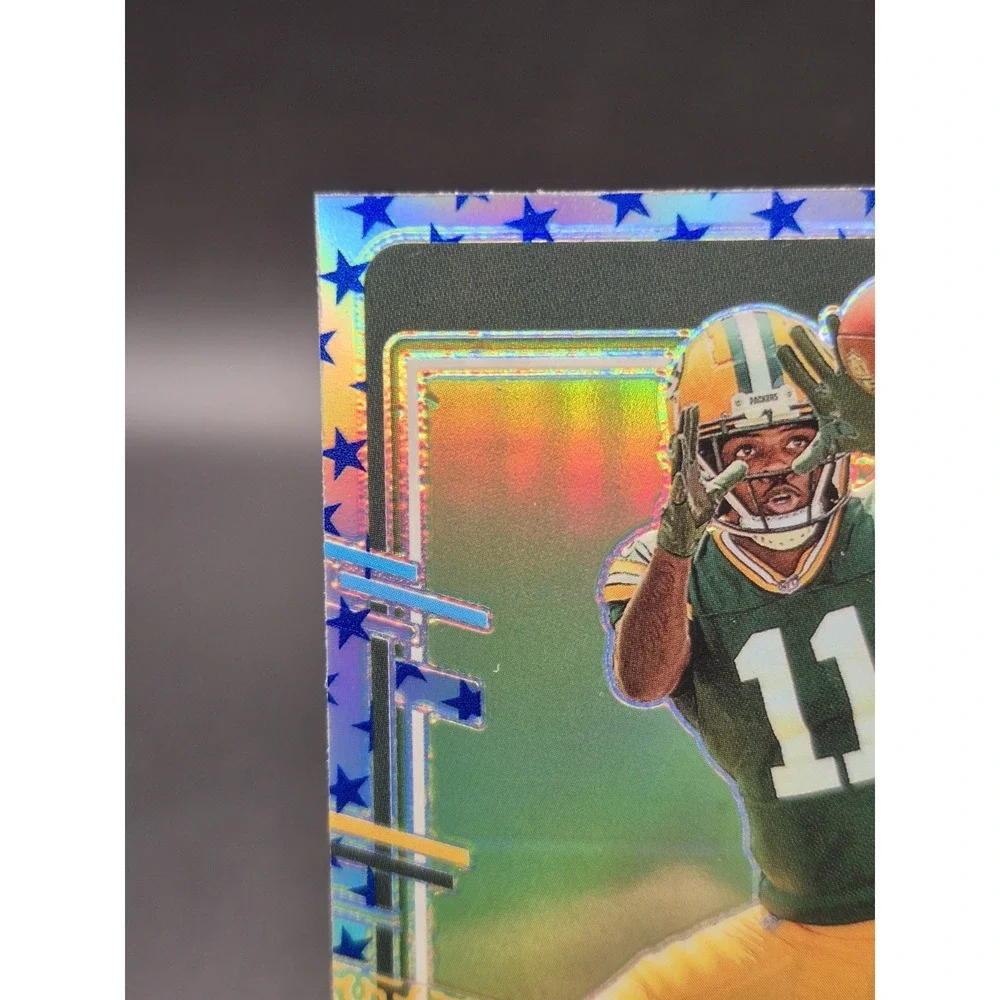 Jayden Reed 2023 Donruss Optic Blue Star Emoji SSP Rated Rookie Packers #239